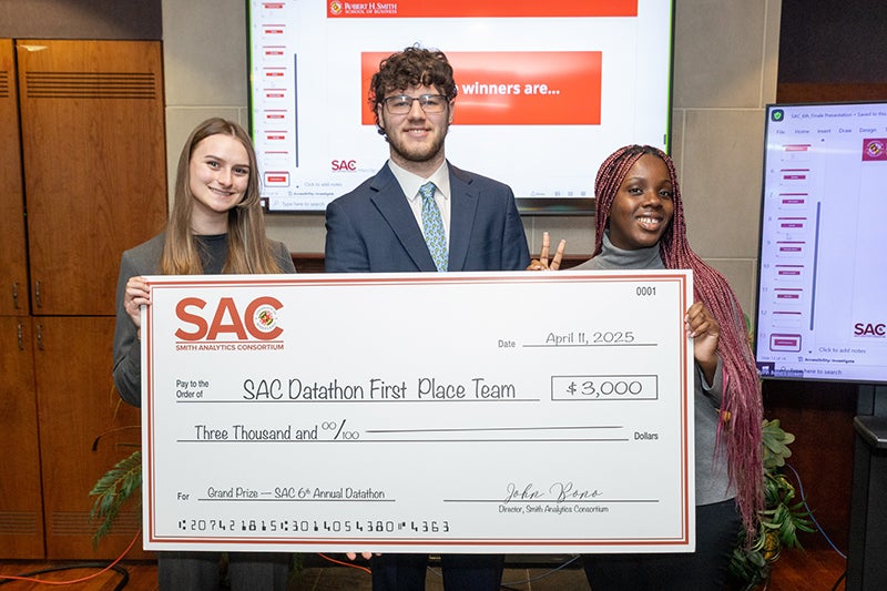 Smith Analytics Consortium's 6th Annual Datathon First Place Winners