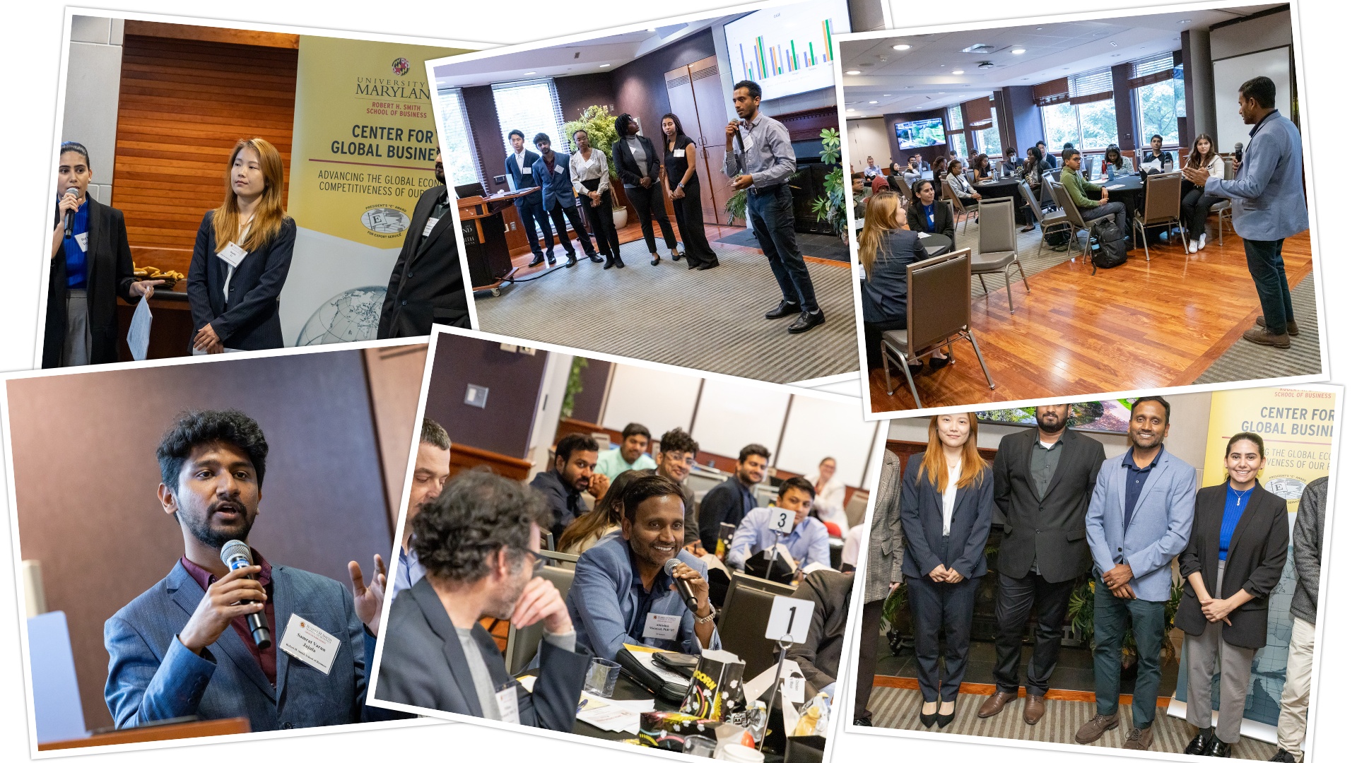 Collage of photos from the case competition.