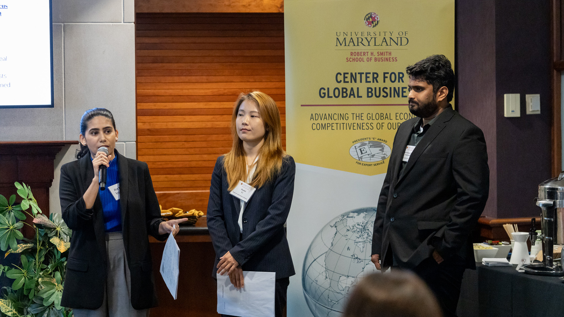 Student finalists present their findings during the Case Interview Competition.